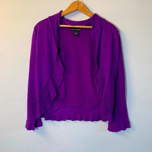 5/ $25 Isabelle Rodriguez Purple Open Front Cardigan S - Picture 5 of 11